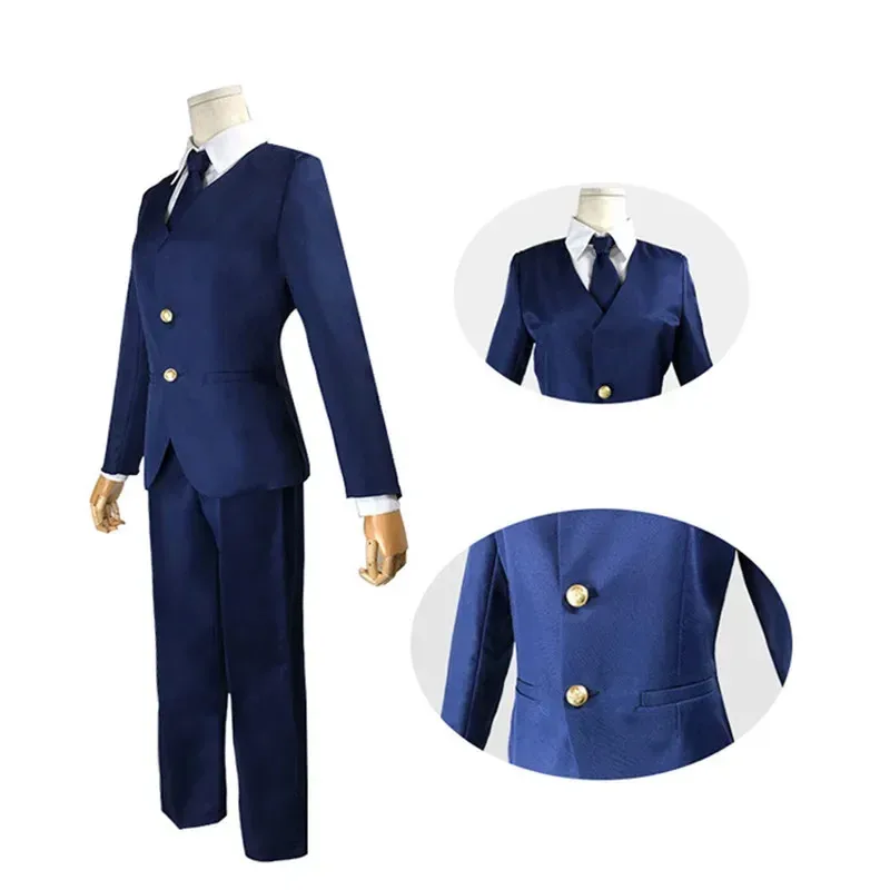 dd122025 جديد أعلى السراويل قميص الأزرق موحدة أنيمي Jujutsu Kaisen ميوا كاسومي تأثيري حلي هالوين عيد الميلاد ملابس للحفلات q1q