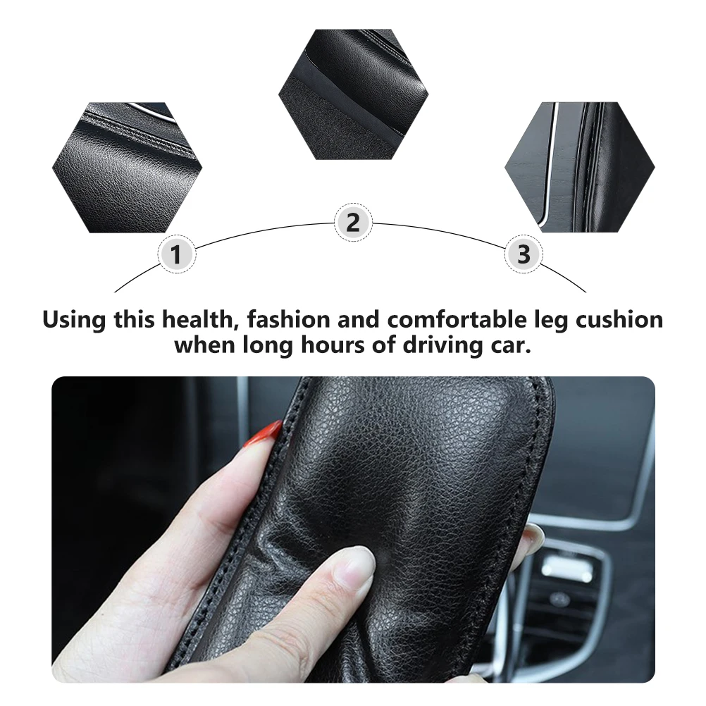 

Car Knee Support Cushion Universal Leg Pad for Most Cars PU Cotton Wear Resistant Durable No Odor Promote Sleep Improve