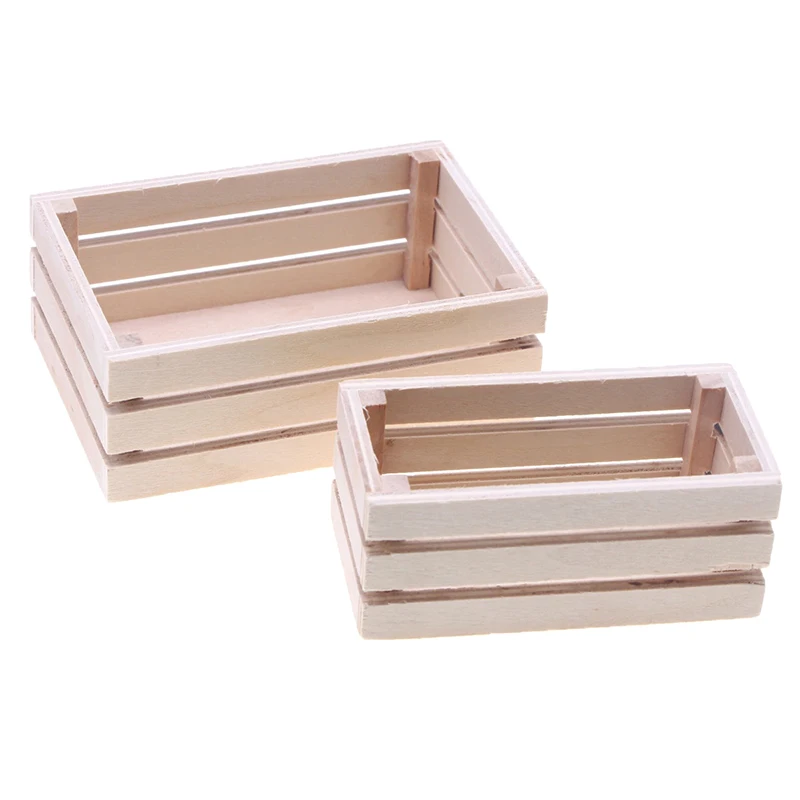 Panier de rangement Miniature pour maison de poupée 1:12, panier de rangement pour aliments et boissons, Pot de plantes, modèle de décoration de jardin, jouet, accessoires pour maison de poupée