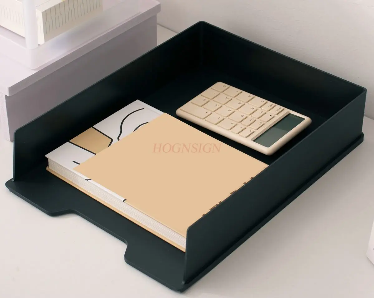 1pcs Desktop file storage rack, printing paper storage box, not easily deformed, multi-layer stacking classification storage box