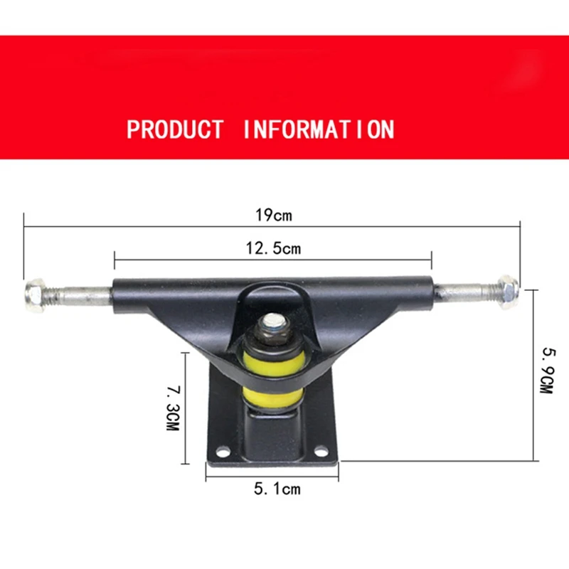 Caminhões de skate surf, skate surf, ponte alumínio Longboard, alta qualidade, 19cm longo