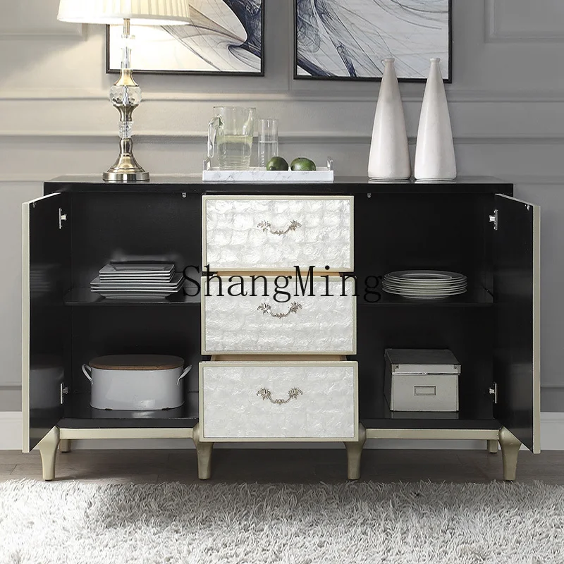 

FG light luxury solid wood dining side modern wine locker living room simple entrance cabinet