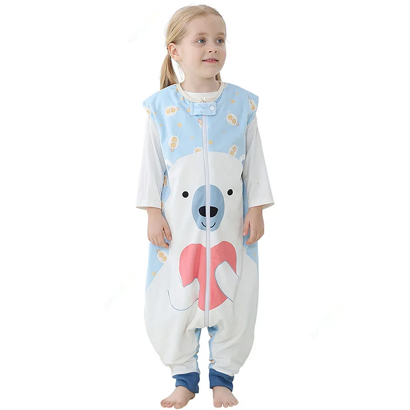 New Children's Cartoon Baby Sleeping Bag Sack Sleeveless Winter Wearable Blanket Sleepers Sleepwear Pajamas For Girl Boy