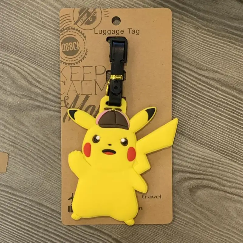 Pokemonpikachuluggage 태그 탑승권 여행 가방 태그 식별 태그 교수형 태그 체크인 태그 손실 방지 태그 가방 펜던트