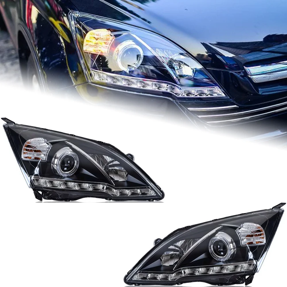 

AKD Car Styling Head Lamp for CR-V Headlights 2007-2011 CRV LED Headlight led DRL Double Lens Hid Bi Xenon Auto Accessories