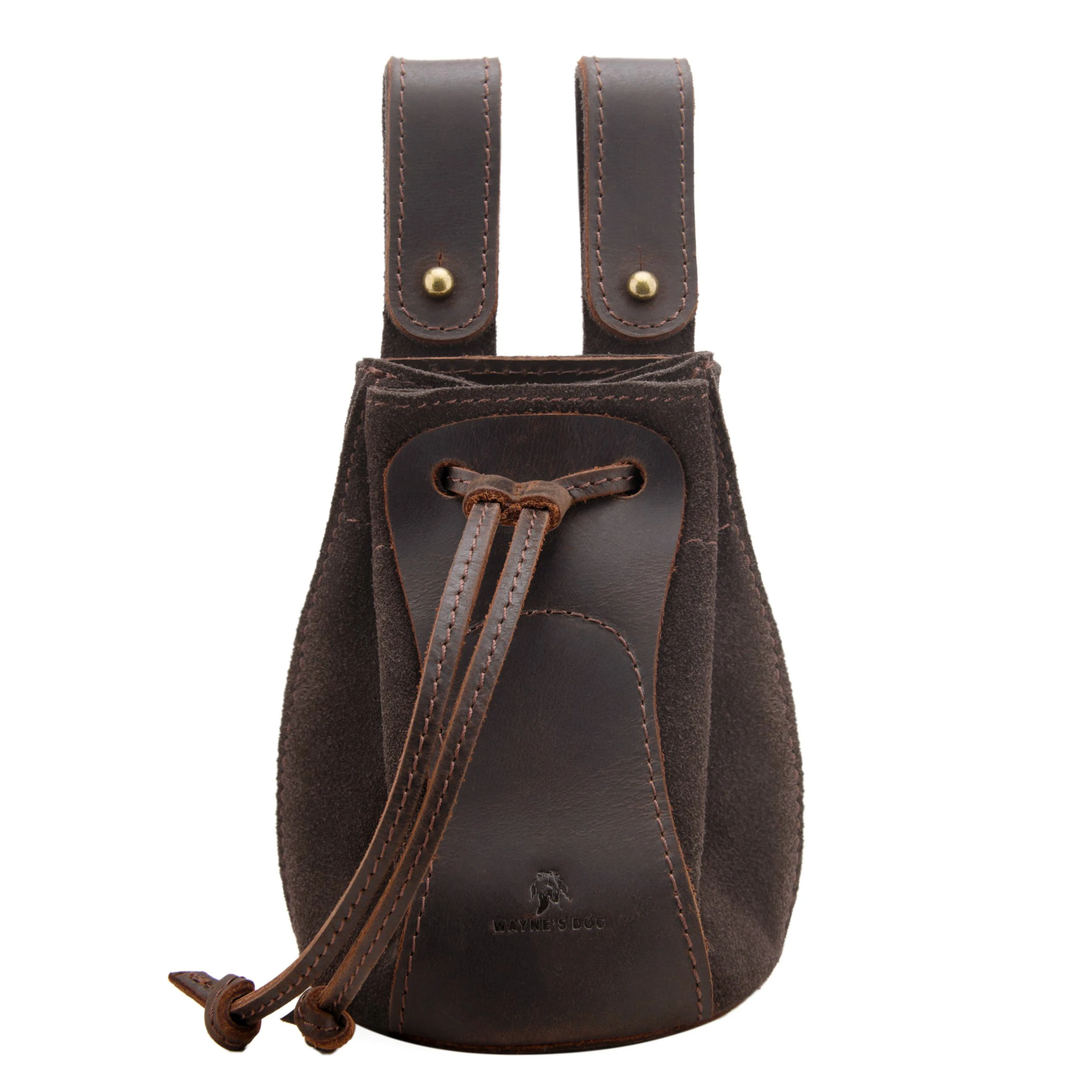 Drawstring Leather Ammo Bag Cartridge Bag Leather Rifle Shotshell Storage Pouch