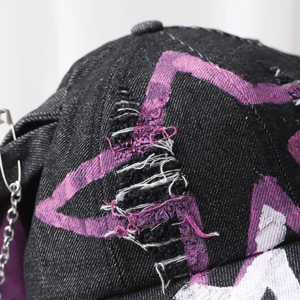 new fashion Girl New Long Rabbit Ears Cowboy Baseball Hat Wash Graffiti Hip Hop Cap Women Men Party Team Baseball Cap
