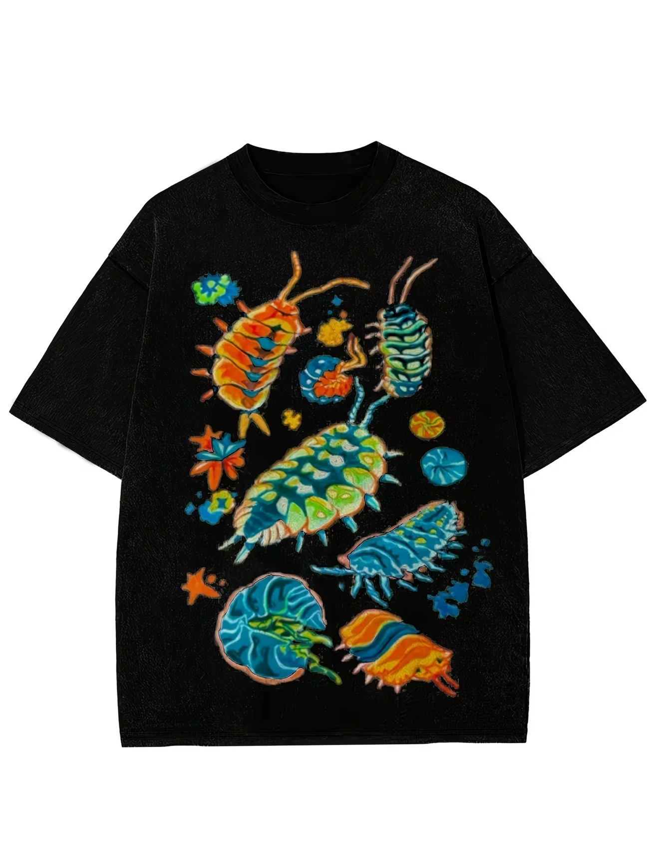 Collectible Vintage T Shirts - Novelty Men'S Colorful Insect Patterns Isopod