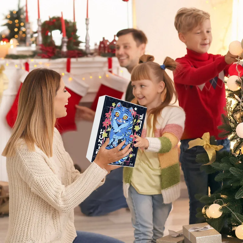 

New Kpop Witch Hunt Christmas Countdown Calendar Blind Box Fashion Backpack Keychain Acrylic Anime Periphery Hanging Gift Box