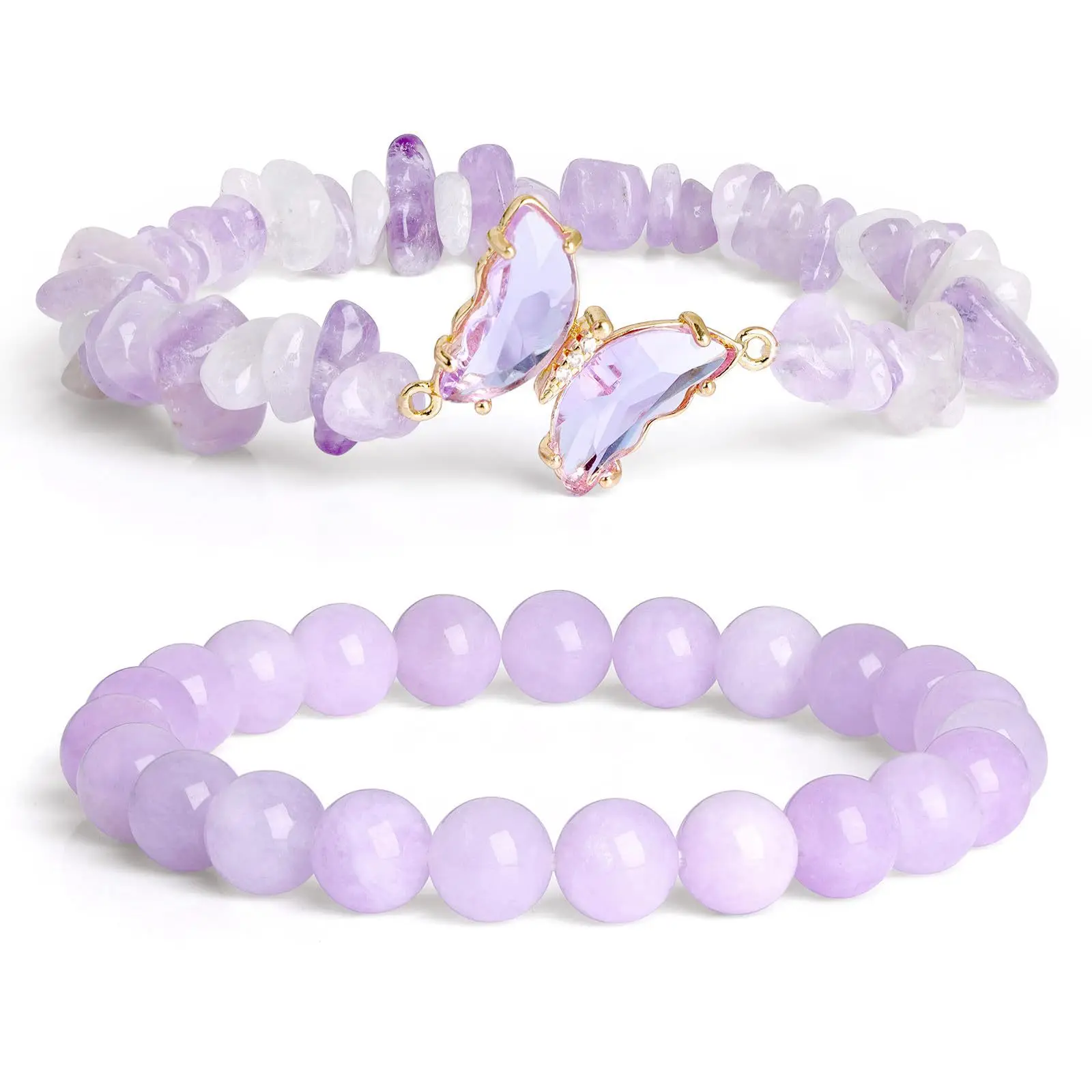 Lupus Awareness - Cute Butterfly Charm STRING Bracelets for Women - Purple