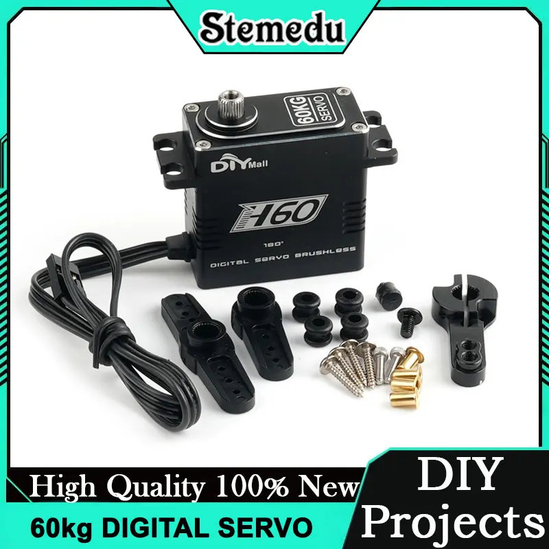 

Водонепроницаемый цифровой сервопривод H60 60 кг, 4.8-8.4В, бесщеточный двигатель, 180 градусов, высокий крутящий момент, цельнометаллическая редукция, рулевое управление для радиоуправляемых краулеров