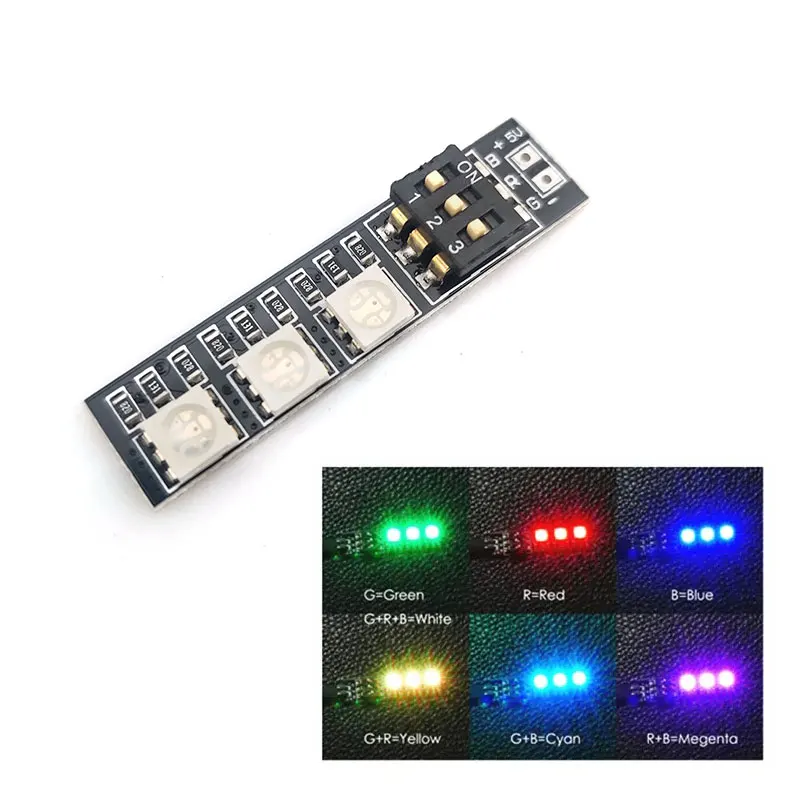 4pcs LED Light Strip Bright Light RGB LED Board 3S for QAV250 Multicopter Quadcopter DJI Phantom