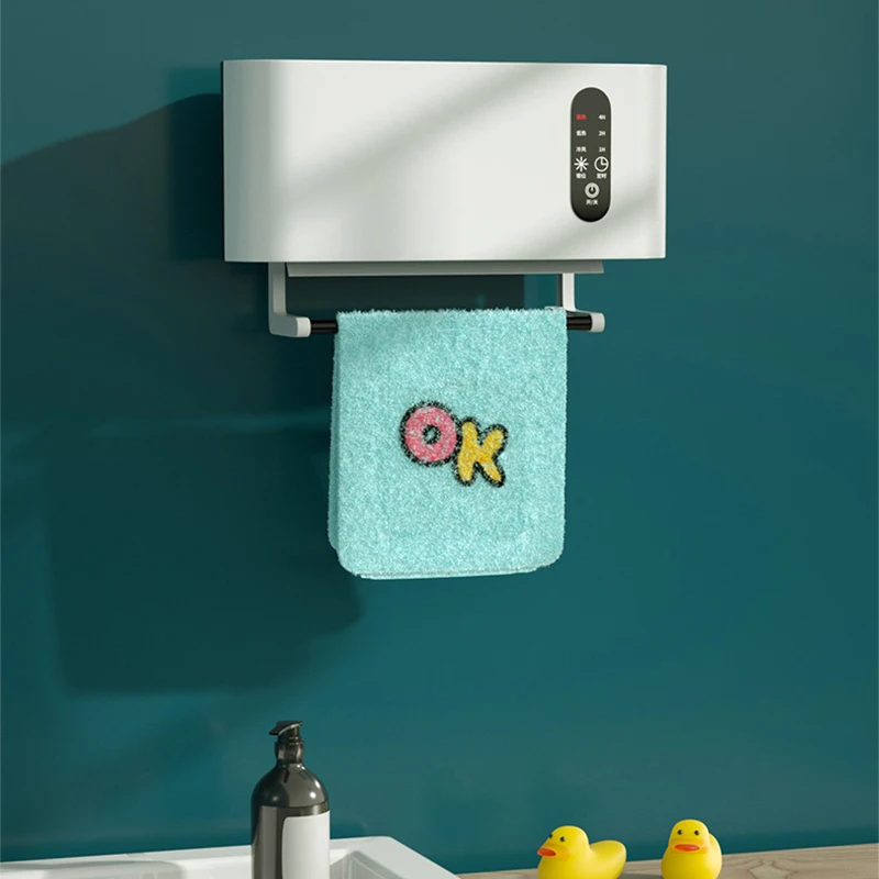 Riscaldatore a parete, riscaldatore ad aria per uso domestico da 2000W, ventilatore ad aria calda con telecomando da tavolo, riscaldatore elettrico istantaneo da bagno