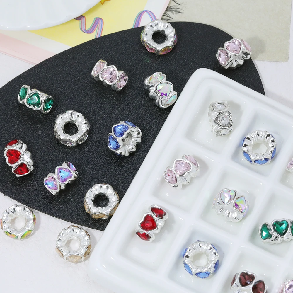 

Cordial Design 50Pcs 15*15MM DIY Accessories/Heart Shape/Spacers Beads/Rhinestone Effect/Jewelry Findings & Components #18412