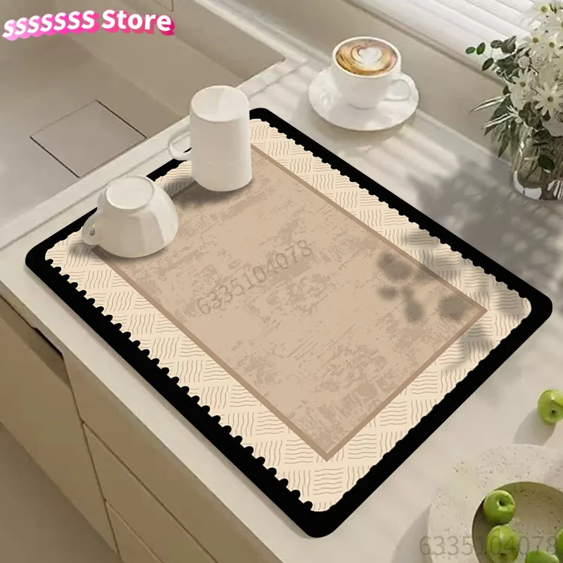 Purchase  Tableware Drying Mat, a Easy Floral Pattern Drying Mat, a Minimalist High-End Printed Draining Mat, a Coffee Machine M