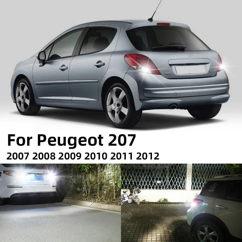 

2 шт. для Peugeot 207 2007 2008 светодиодный 2009 светодиодсветильник лампа заднего хода без ошибок Canbus