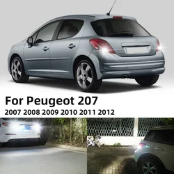 2Pcs For Peugeot 207 2007 2008 2009 2010 2011 2012 LED Backup Reverse Reversing light Back up Bulb Canbus No Error