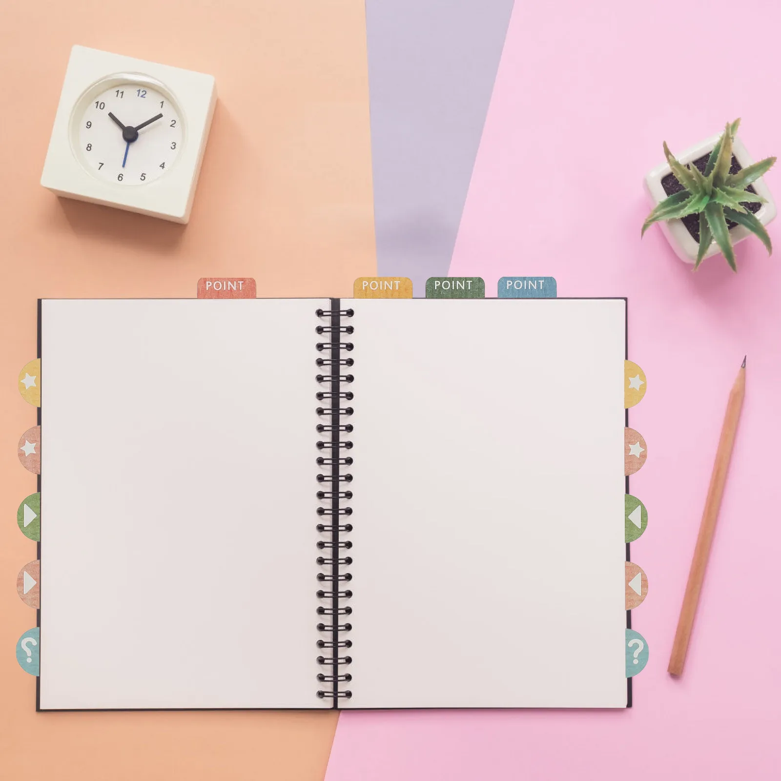 

6 Sheets Colorful Sticky Index Tabs Writable Page Markers for Folders Binders Diaries Reading Notes Divider Labels