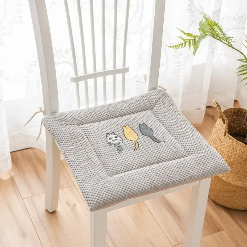 

Modern Simplicity Stool Pad Flannelette Seat Cushion Four Season Universal Dining Chair Anti Slip Cushion Office Chair Mat