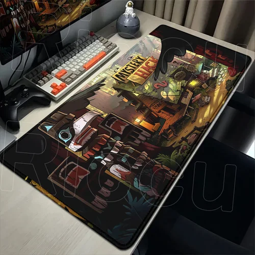 Imagen 2 del producto Nueva alfombrilla de escritorio de Anime con impresión HD, alfombrilla de ratón de goma antideslizante para otoño por gravedad, alfombrilla para teclado XXL para juegos de ordenador portátil, alfombrilla para ratón con cifrado de facturas