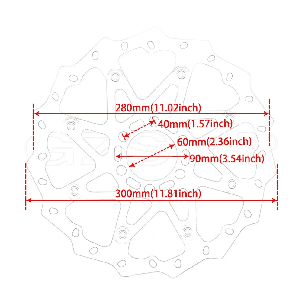 Motorcycle Front Floating Brake Disc Rotor Fit for DUKE 125 200 390 ABS DUKE