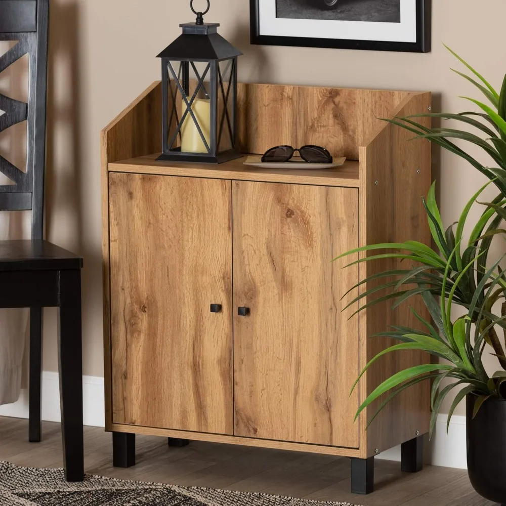 Rossin Shoe Cabinets, Oak/Black