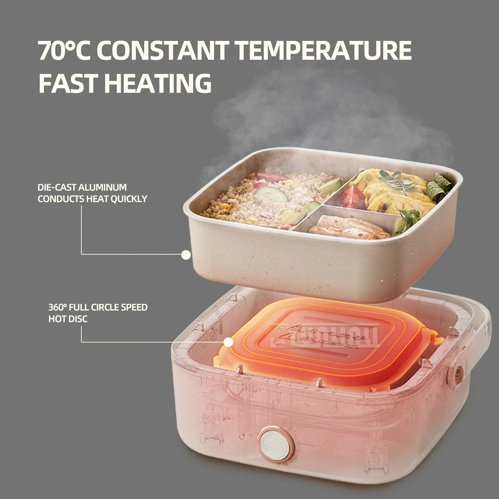 

Good Quality 1L Electric Lunch Box Portable Water-free ElectricLunch Box Heating Food Warmer for Office Workers