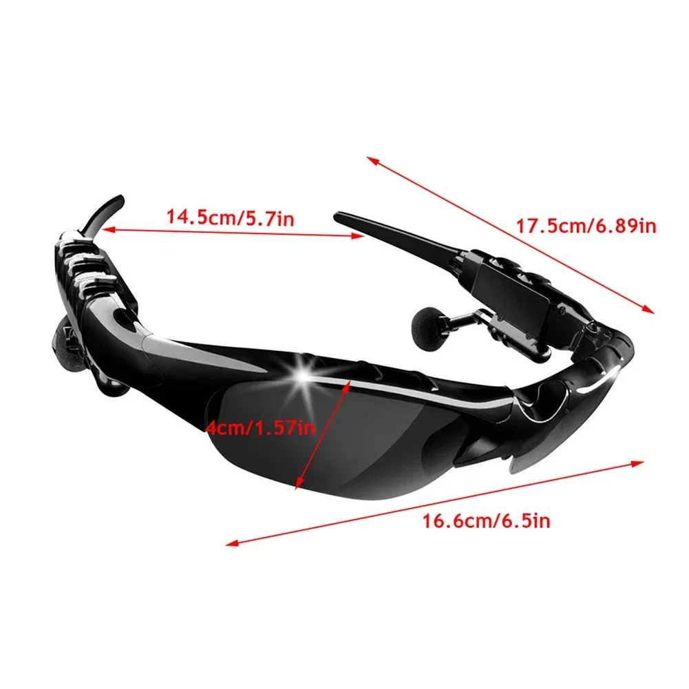 5.0 Occhiali audio Bluetooth intelligenti Sport all'aria aperta Ciclismo Cuffie con audio surround Ascolta chiamate musicali Occhiali da sole polarizzati