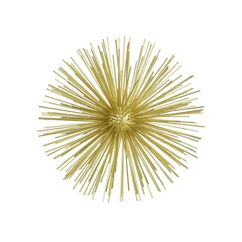 

Modern Golden Geometric Metal Spiky Ball Crafts Desktop Ornaments for Office Home Room New House Layout Decor Metal Gifts