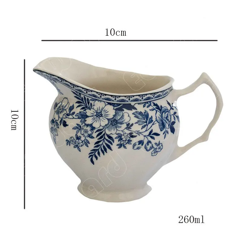 Retro Ceramics Milk Pitcher European Style Milk Jug Afternoon Tea Jar Pots Honey Milk Cups Juice Buckets Household Use Latte Cup