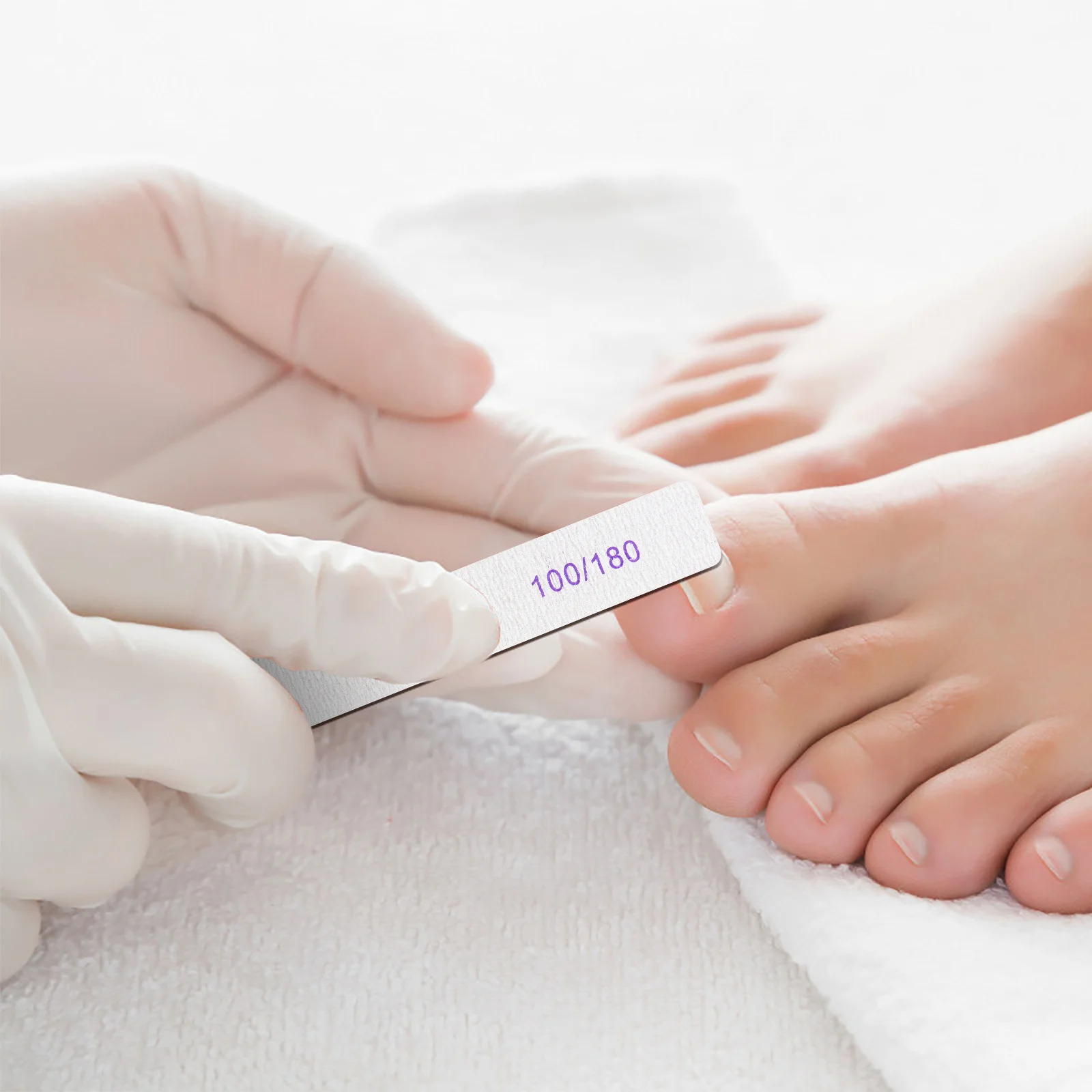 25개 네일 파일 프리미엄 매니큐어 도구 자연스러운 인조 손톱 연마 및 폴리쉬 제거를 위한 양면 디자인