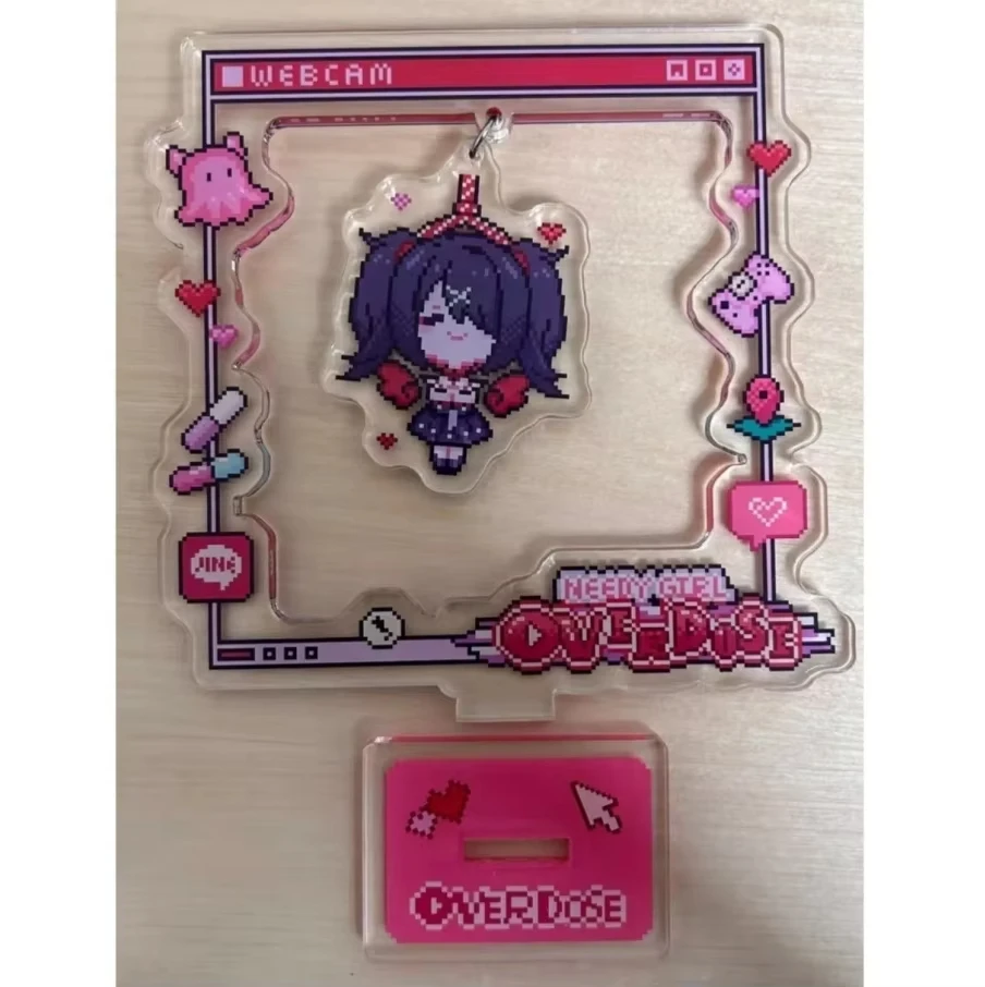 Schwenkbarer Acryl-Ständer mit Cartoon-Figur 'Needy Girl Overdose', Desktop-Dekoration, Studenten-Modell, Anime-Geschenk