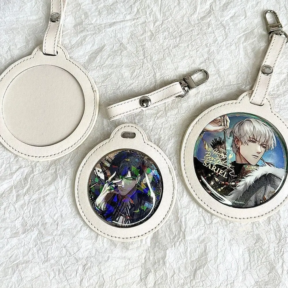 Tool Multi-Color Badge Bag 58/75mm Round Badge Display Bag Waterproof Key Chain Badge Protector