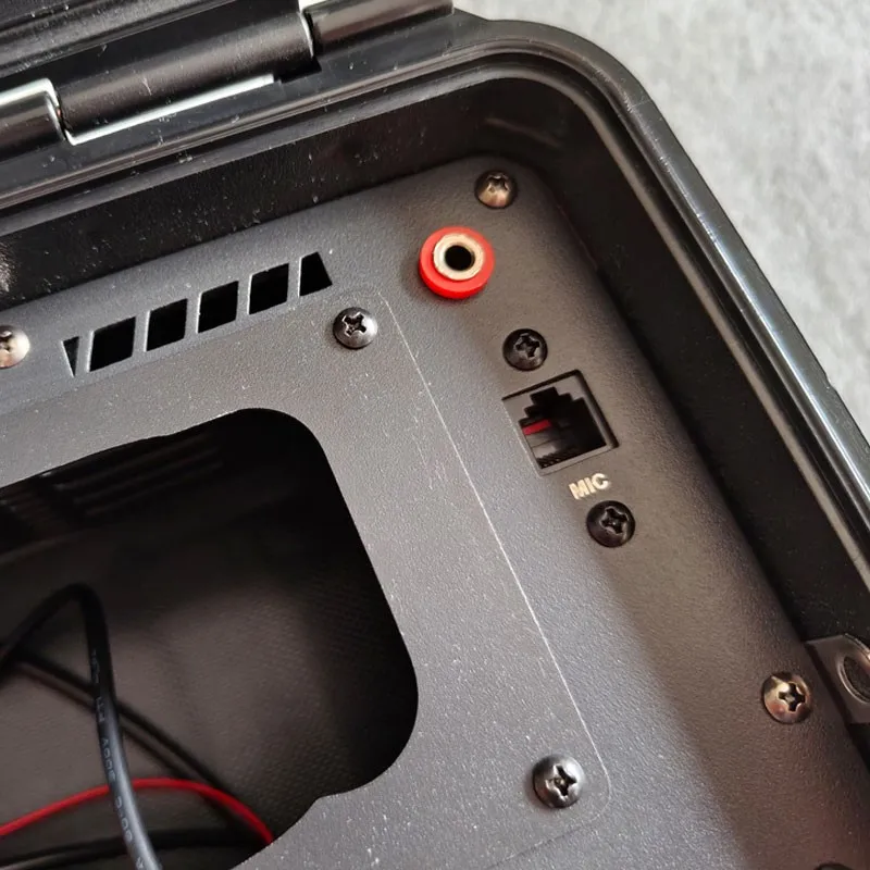 Black Emergency Radio Communication Box with Metal Panel Dedicated for YAESU FTM-150R Radio Station