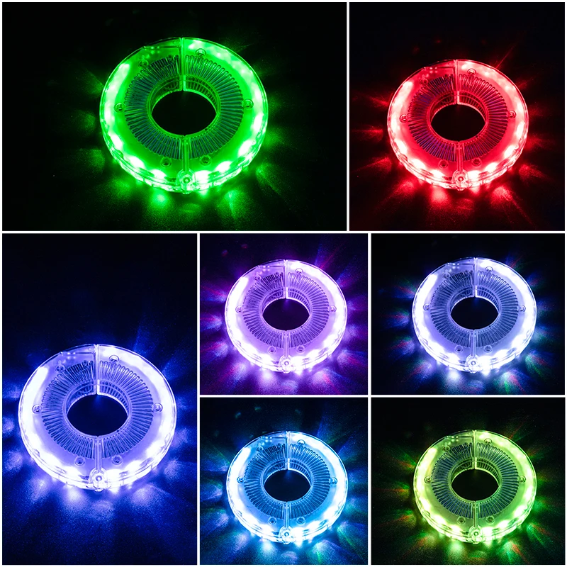 ROCKBROS Bicycle Wheel Light Smart LED Light 1PCS Warning Light 7 Colors MTB Bike Light Vibration Sensing Light Bike Accessories