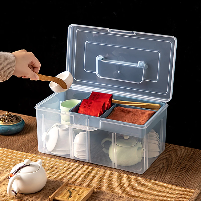 صندوق دواء عائلي سعة كبيرة صندوق دواء للإسعافات الأولية صندوق تخزين قناع صندوق تخزين الأدوية طقم شاي صندوق تخزين محمول #6