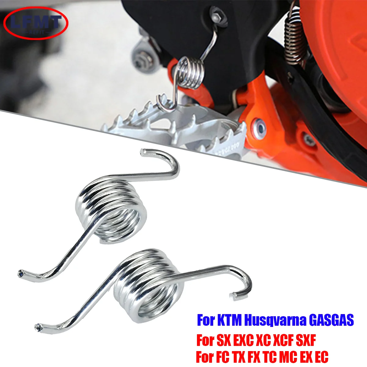 Motorcycle Foot Rest Footpegs Pedals Spring For KTM SX SXF EXC EXCF XC XCF XCW XCFW FREERIDE ADVENTURE SUPER MOTO/R/T Universal