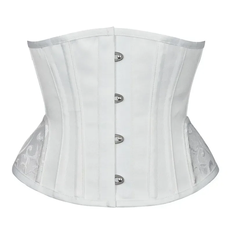 

Jacquard Underbust Corset Tops Women Gothic Vintage Bustier with Curved Hem Steel Bones Basques Body Shaper Waist Cincher Korset