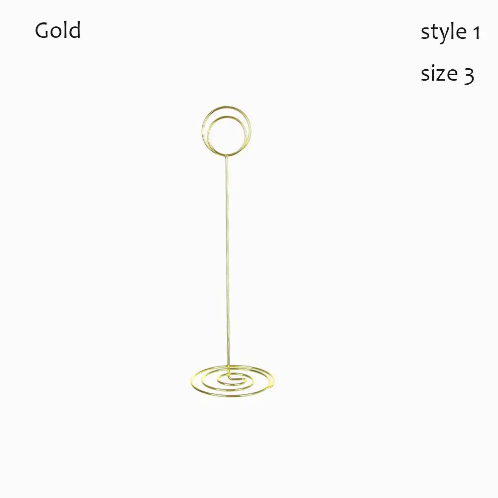 1pc Fashion Paper Clamp Rose Gold Wedding Supplies Photos Clips Place Card Clamps Stand Table Numbers Holder