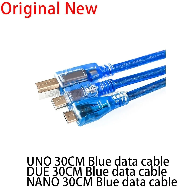 30cm USB Cable for Uno r3 For Nano/MEGA 2560 Leonardo/Pro micro/DUE Blue Quality A type USB/Mini USB/Micro USB 0.3m for Arduino