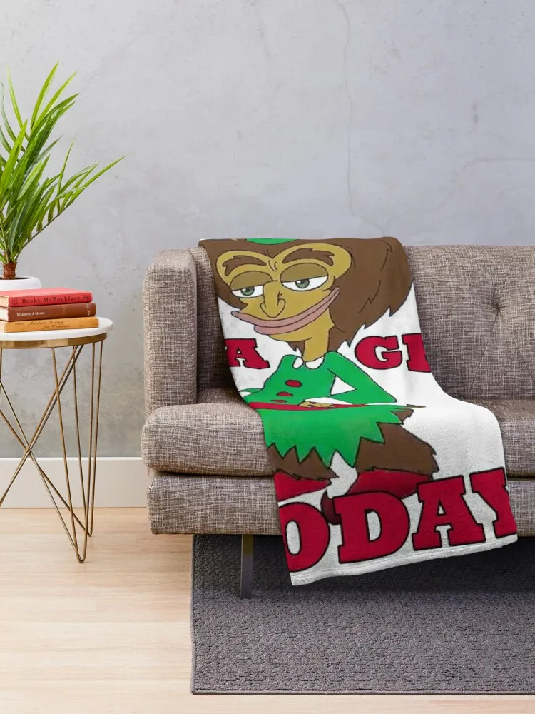 BIG MOUTH Feeling Extra Grinchy Today Maury Hormon Monster Red Throw Blanket Weighted For Sofa Thin Blankets