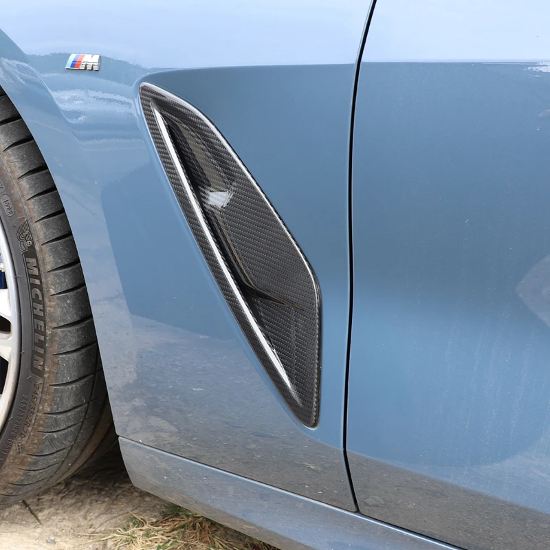 

Накладка на боковую крышку воздуховыпускного отверстия из настоящего углеродного волокна для BMW 8 серии G14 G15 G16 2019-2022, автомобильные аксессуары