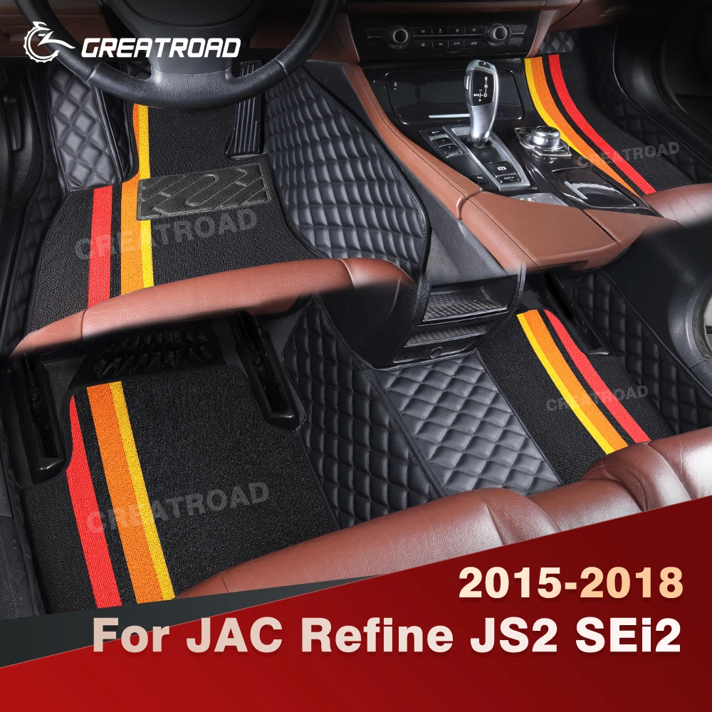 

Для JAC Refine JS2 SEi2 2015-2018 двухслойные автомобильные коврики на заказ, автомобильный ковер, аксессуары для интерьера