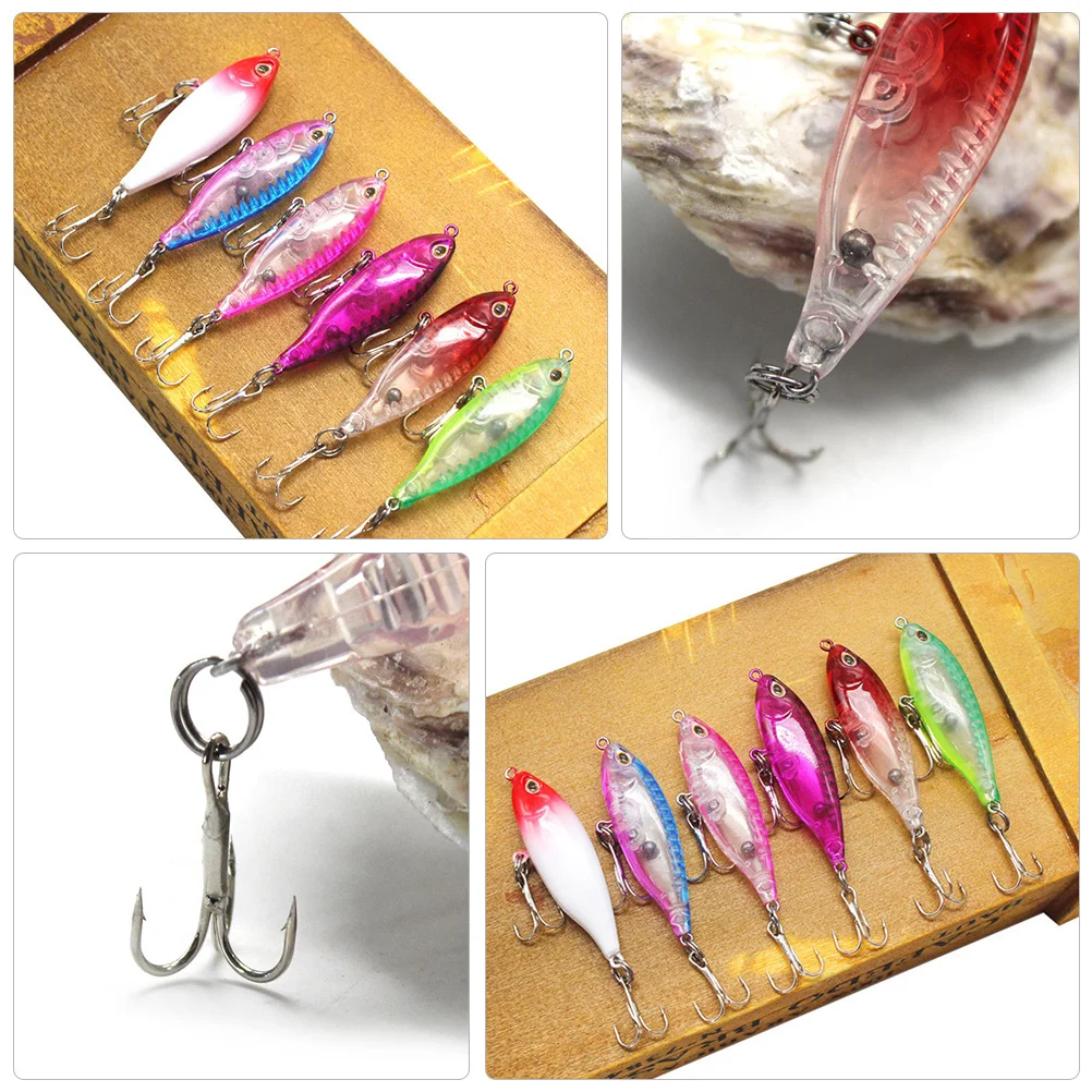 

6pcs 3D Simulation Imitation Lure Lifelike Swimming Bionic Fish Bait For Big Fish Outdoor Abs Durable Fishing Tackle Fishing