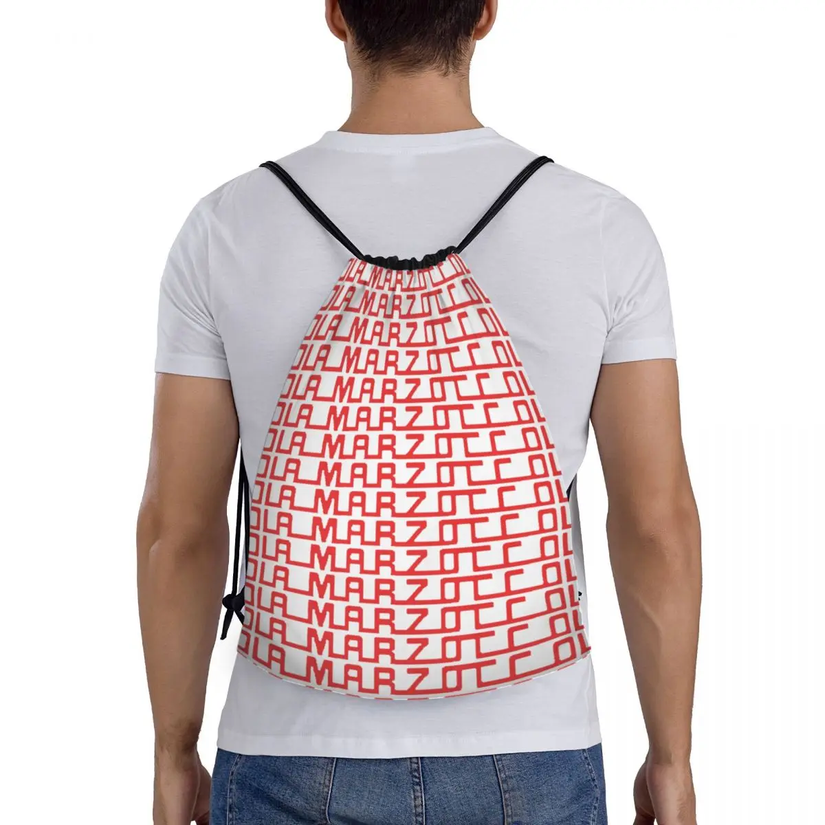 

La Marzocco Brand Coffee Machine Backpacks Casual Portable Drawstring Bags Sundries Bag Book Bags For Travel Students