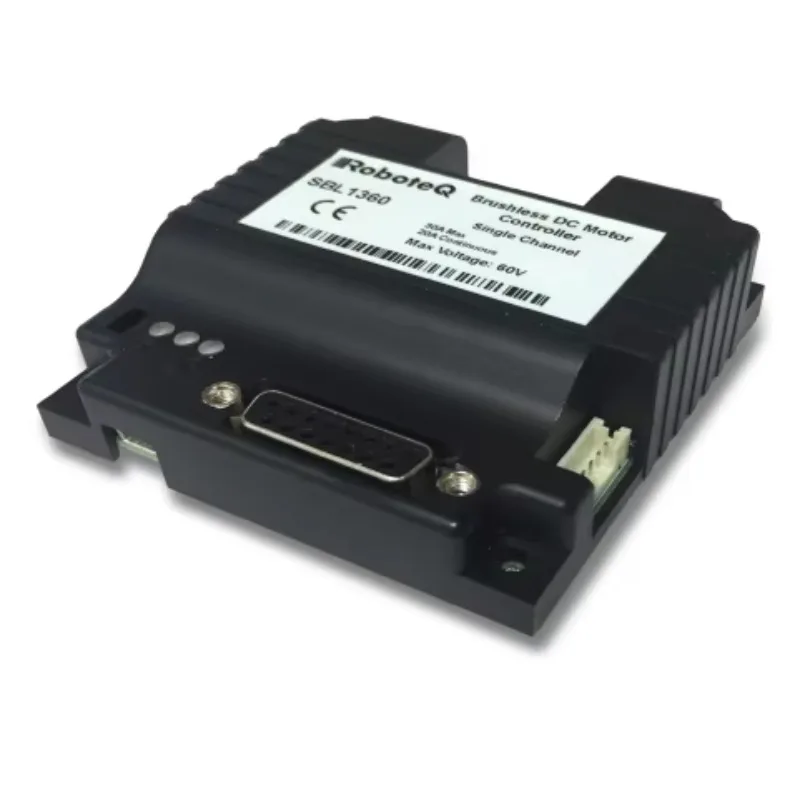 

30A 60V бесщеточный контроллер двигателя постоянного тока, одноканальный, USB, CAN, трапециевидная/синусоидальная, FOC, 8 Dig/Ana IO, охлаждающая пластина