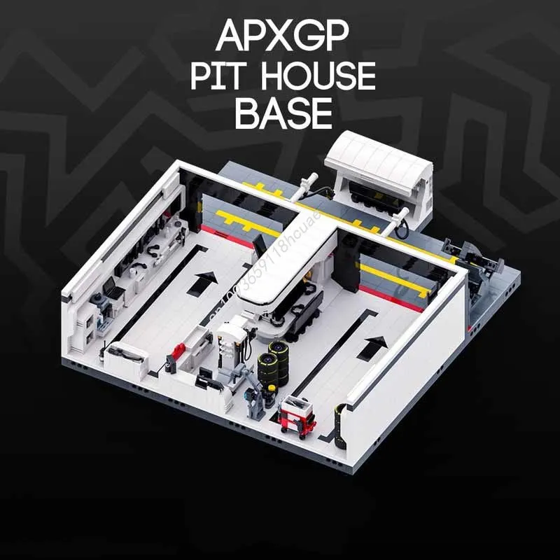2628 قطعة MOC F1 فيلم APXGP حفرة منزل نموذج اللبنات تجميع الاطفال اللعب DIY بها بنفسك هدايا عيد الميلاد الإبداعية