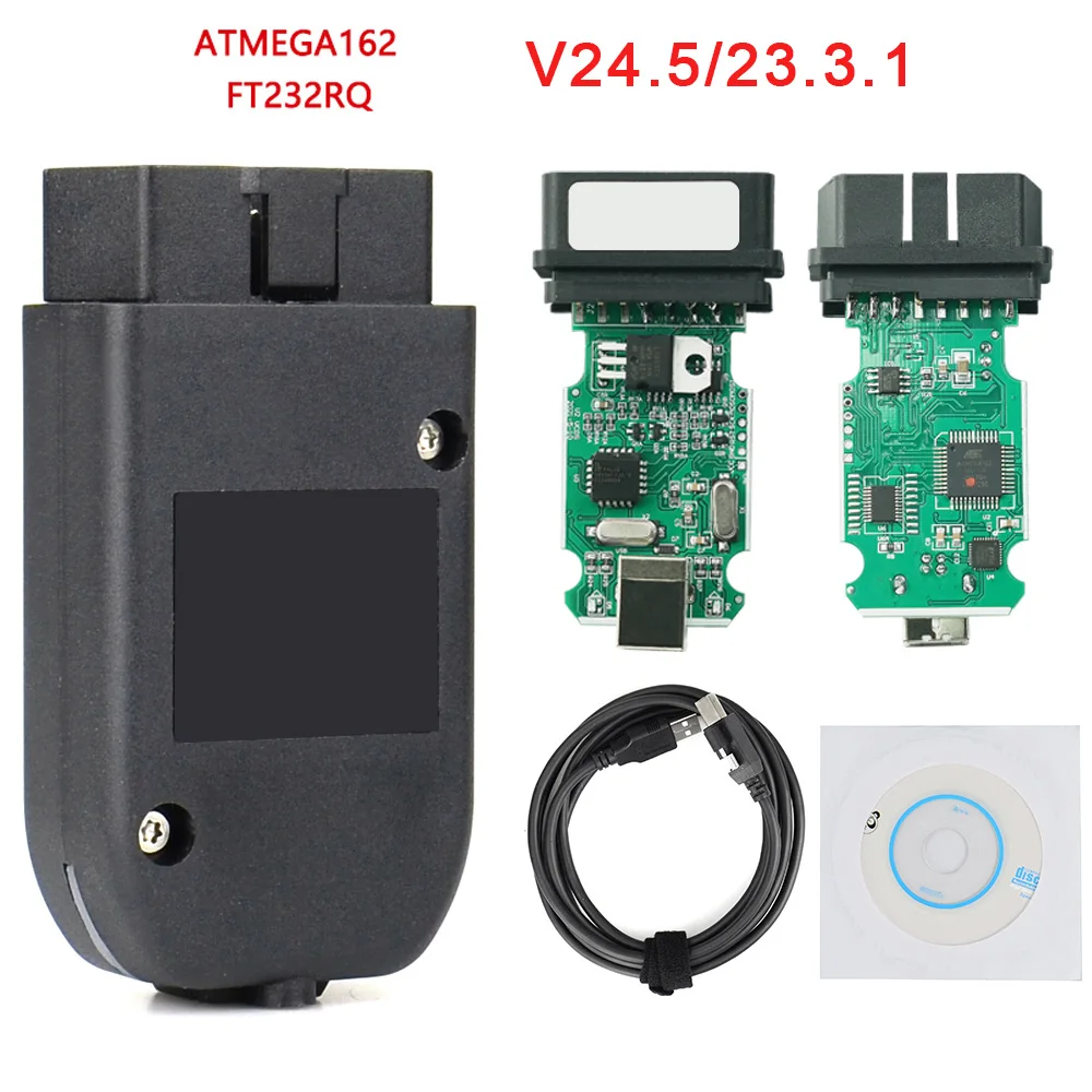 تحديث V24.7 HEX V2 24.5 لشركة فولكس فاجن لأودي سكودا سيات أدوات تشخيص CaR متعددة اللغات