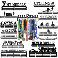 Football Medal Hanger For Taekwondo Run Swim Marathons Sport Metal Black Steel Medal Holder Display Rack Decoration Dropshipping