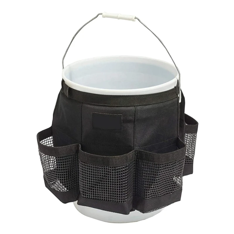 Herramienta cubo versátil adecuada para suministros jardinería, limpieza y lavado autos, adapta a cubos 3,5 a 5
